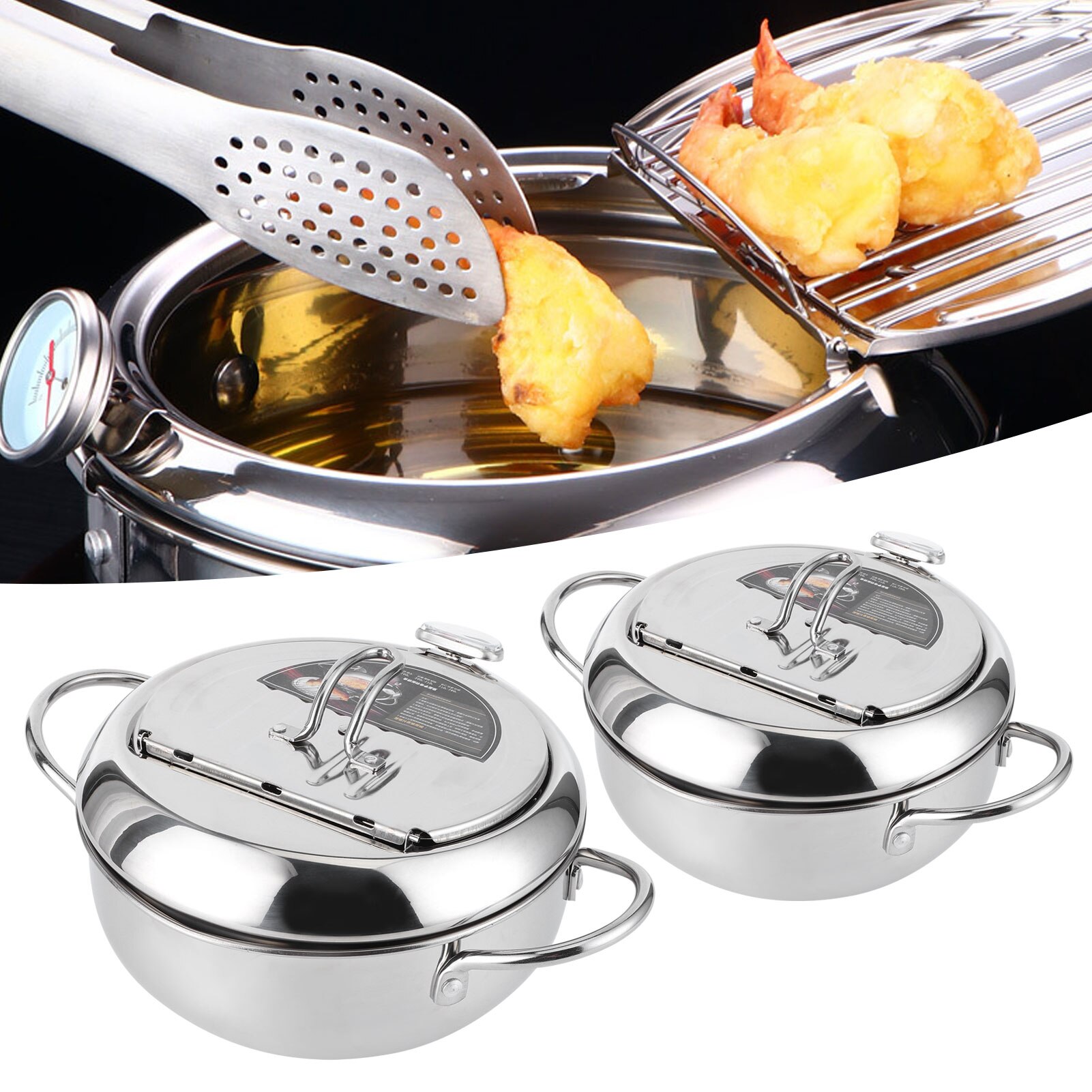 Japanese Deep Frying Pot Mini Stainless Steel Fryi... – Grandado