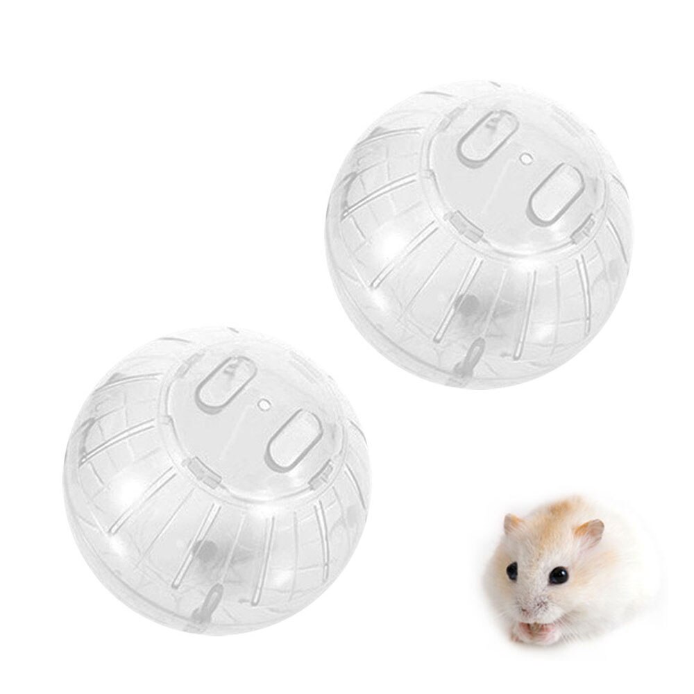 Pelota para correr de hámster transparente para mascotas, divertida rueda rodante, pelota de entrenamiento para trotar, juguete para Chinchilla, cobaya, suministros para ejercicios: Default Title