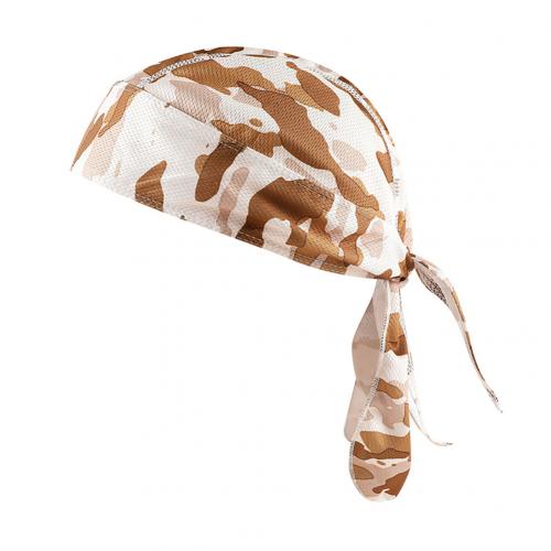 Oddychająca piracka chustka mężczyźni kobiety anty-pot czapka kolarska sport pod kask liner szosowe pałąk mtb nakrycia głowy kapelusz: Camouflage Coffee