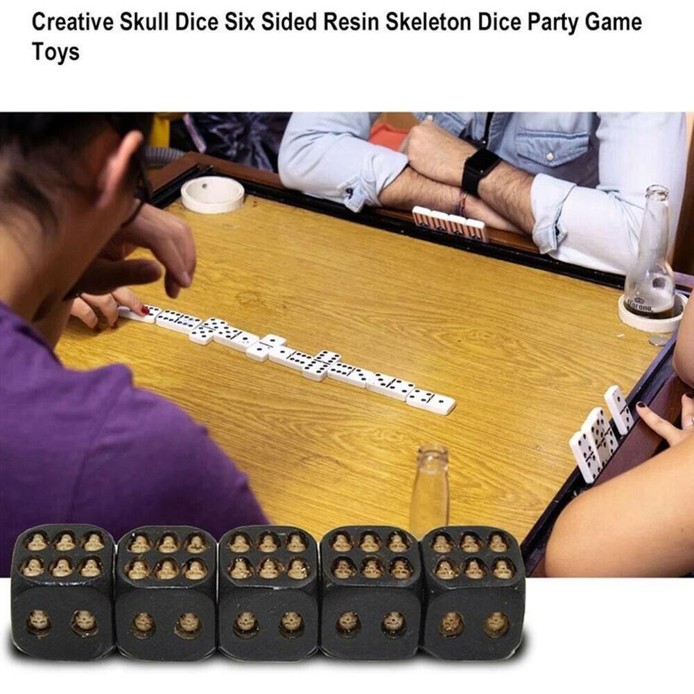 Black Dice Game Strange Leisure Toy Dice Strange Dike Leisure Table Party Bar Devil Bar Black Toy Poker Handmade Lu R9B2