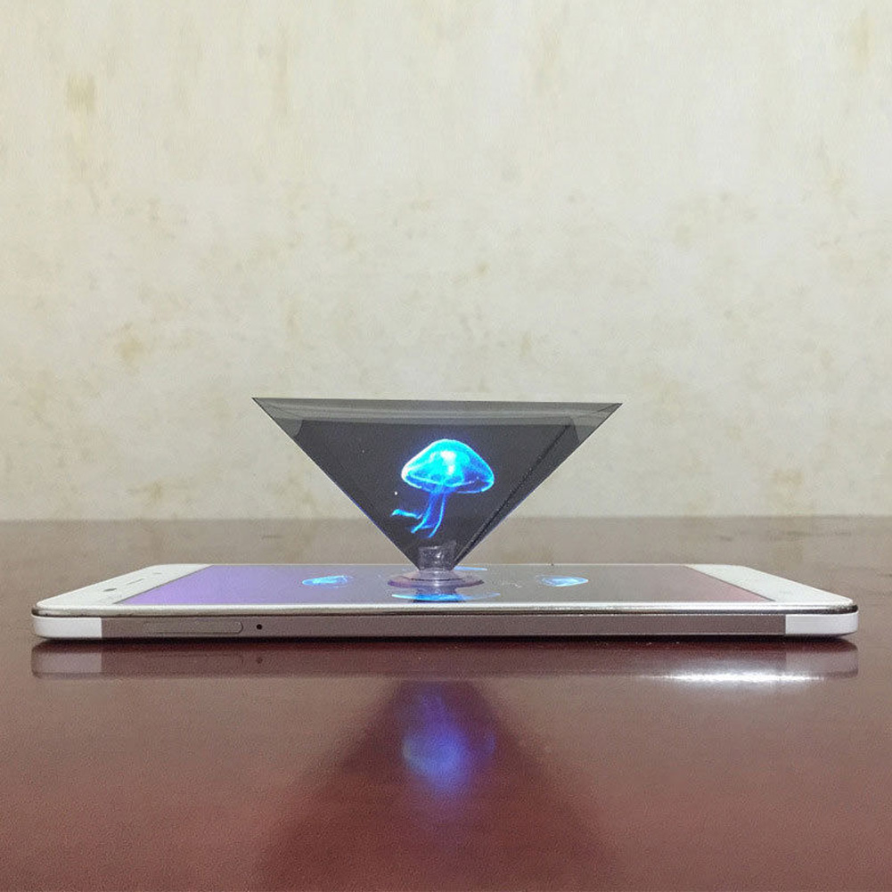 360 graders projektor miniature 3d video display projektor hologram flat-folding video universal til smart telefon
