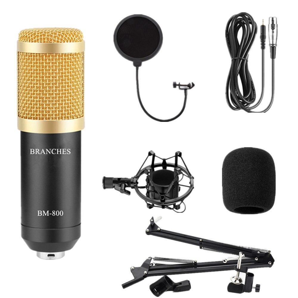 BM800 karaoke microphone studio condenser mikrofon... – Grandado