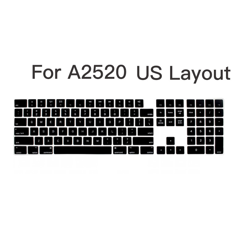 Keyboard Protector film For Apple Magic Keyboard USB-C A3119 A2520 A1843 US Layout with Numeric Keypad Cover Protector: Blue