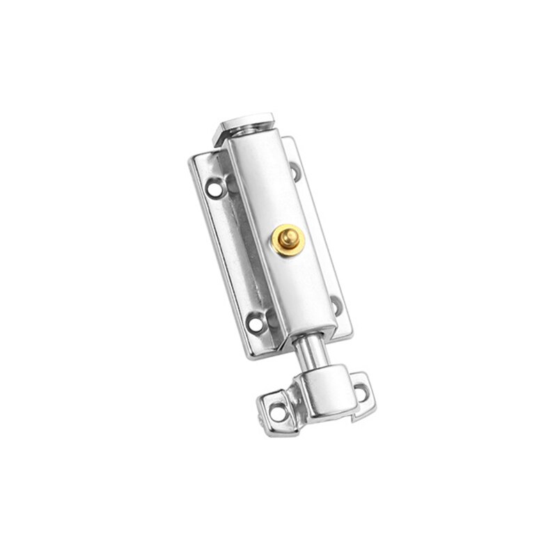 2/3/4/5inch Automatic Stainless Steel Door Latch Barrel Bolt Hasp Stapler Gate Lock Safety Easy To Install for Bathroom Washroom: 5 Inch / Brushed Silver