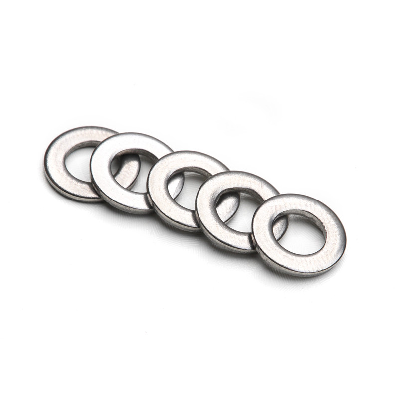 50PCS 304 Stainless Steel M6 Flat Washer Bolt Screw Fasteners Metal Plain Washers Hardware Accessories Set