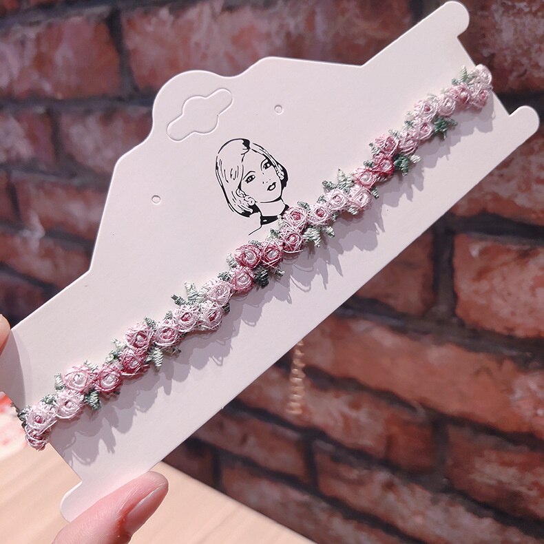 Collana in pizzo con ricamo da sposa moda donna super fata fiore catene clavicola girocollo ragazza studentessa Jk gonna collo collo catena: xl-1251