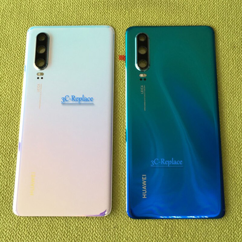 Original 6.1 inch For Huawei P30 / For Huawei P30 Global Back Battery Cover Door Housing case Rear Glass lens parts Replacement