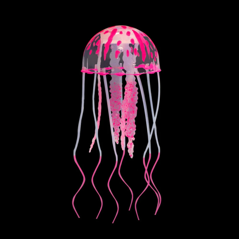 Aquarium Kunstmatige Zwemmen Lichtgevende Kwallen Decoratie Aquarium Siliconen Lichtgevende Kwallen Ornament Aquarium Landschap Decor: WIT