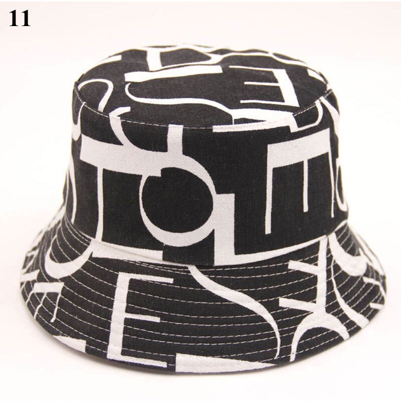 Sun Hat Beach Sunscreen Bucket Cap Unisex Flowers Pattern Bucket Hat Fisherman Hat Travel Beach Round Hats Sunshade Casual Caps: 11