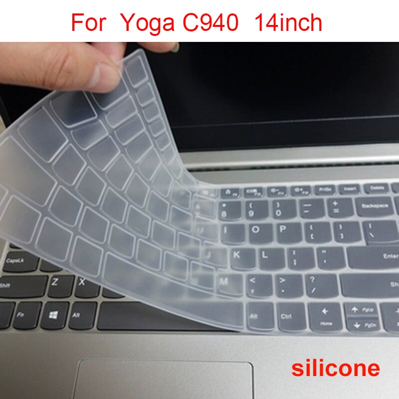 Washable Keyboard Cover For Lenovo Yoga C940 S940 C740 S740 14 15.6 inch 15 Laptop Silicone Waterproof Film Protector: For Yoga C940 14inch