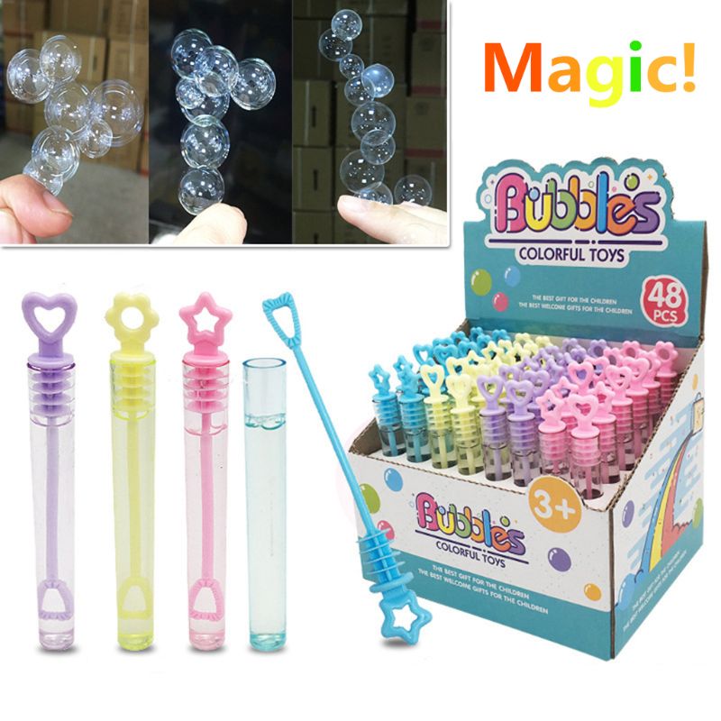 6pcs/set Mini Bubble Machine Blower Maker Not Easy To Break bubble Wand Toys For Children Kids Wedding Bubbles Outdoor Toy