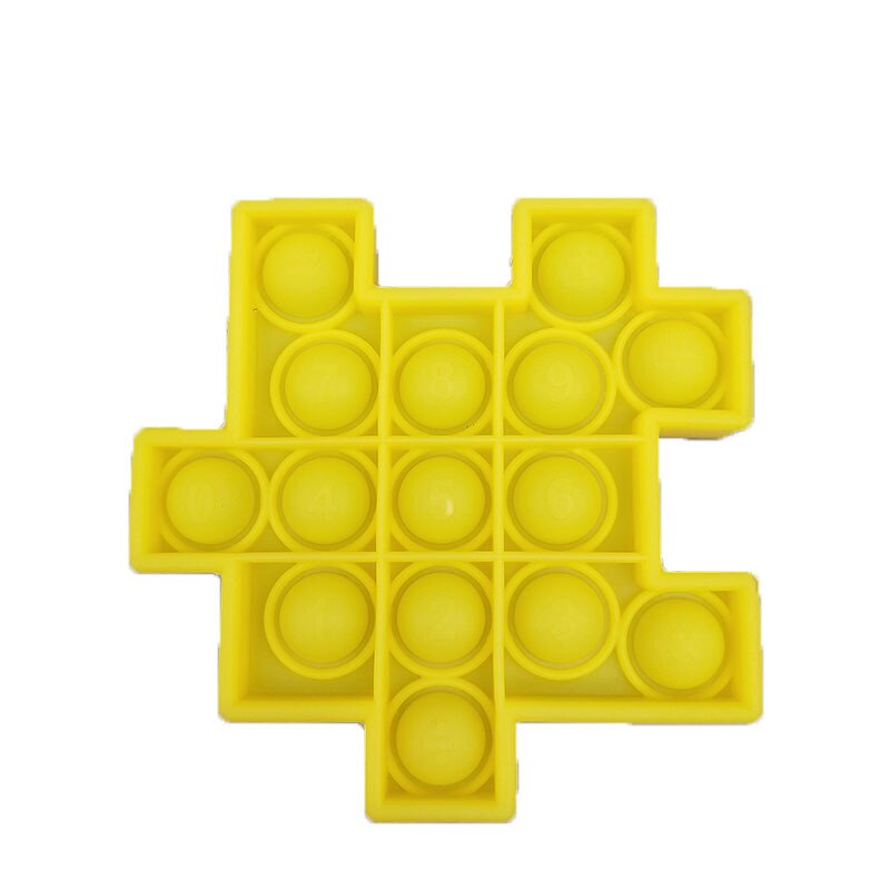 Cube Toy Silicone Press Ball DIY Combination Box Children's Decompression Adult Desktop Office Decompression Toys: Yellow