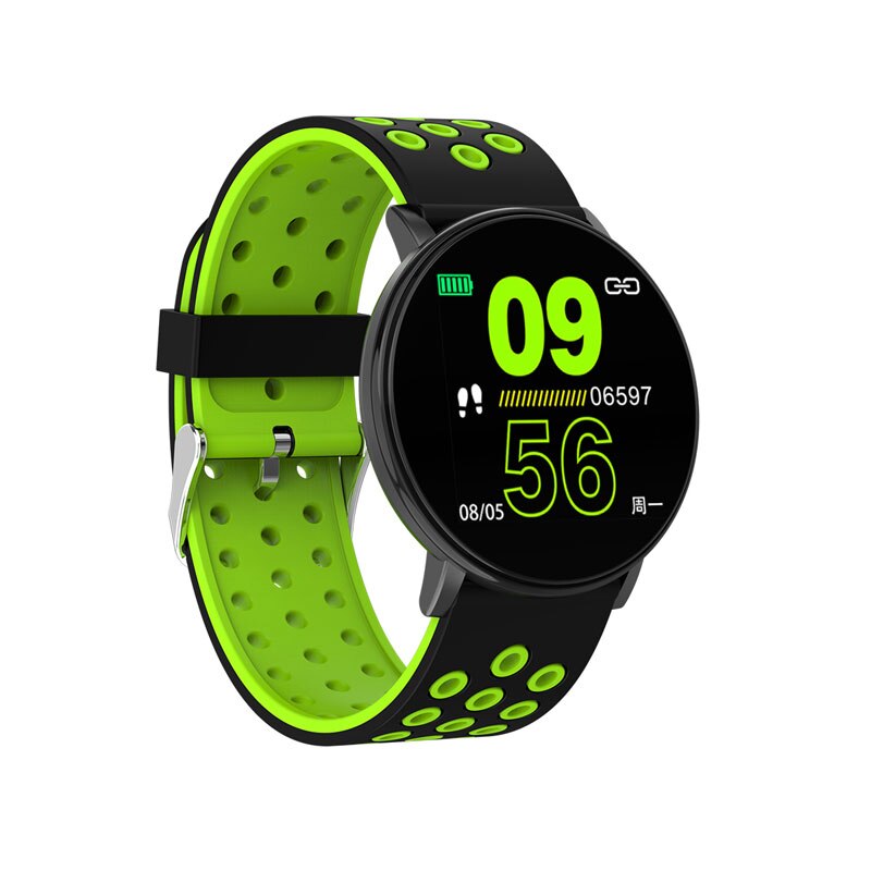 Fitness Tracker Watch Blood Pressure Smart Bracelet Pedometer Waterproof Fitness Bracelet Activity Tracker Smart Band Men Women: W8C Black green