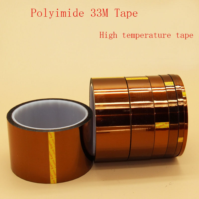 20mm*33m gold Color Adhesive Tape High Temperature Heat Resistant Polyimide Tape for Electronic BGA PCB SMT Soldering Shielding