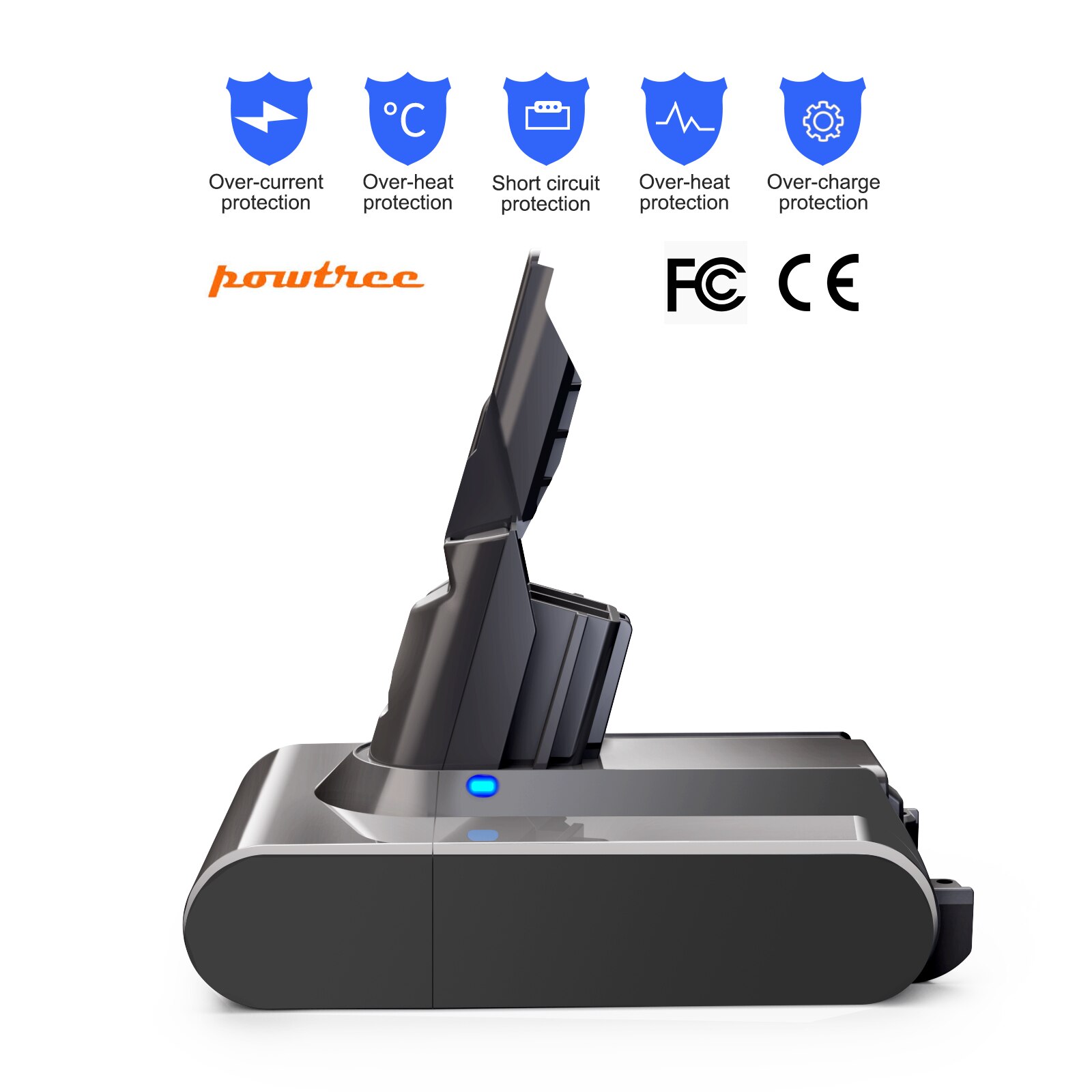 Battool – batterie Rechargeable au lithium pour Dyson V7, 21.6V, 6000mAh/4000mAh, duveteux, Animal V7 Pro, 225403, 229687