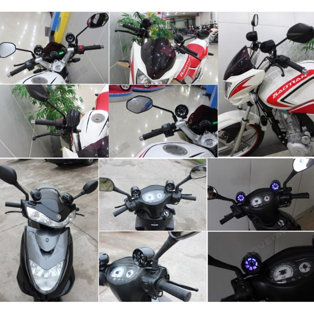 Vandtæt motorcykel radio  mp3 afspiller 7w moto højttaler support fm usb sd aux motorcykel højttalere autocycle forstærker tilbehør