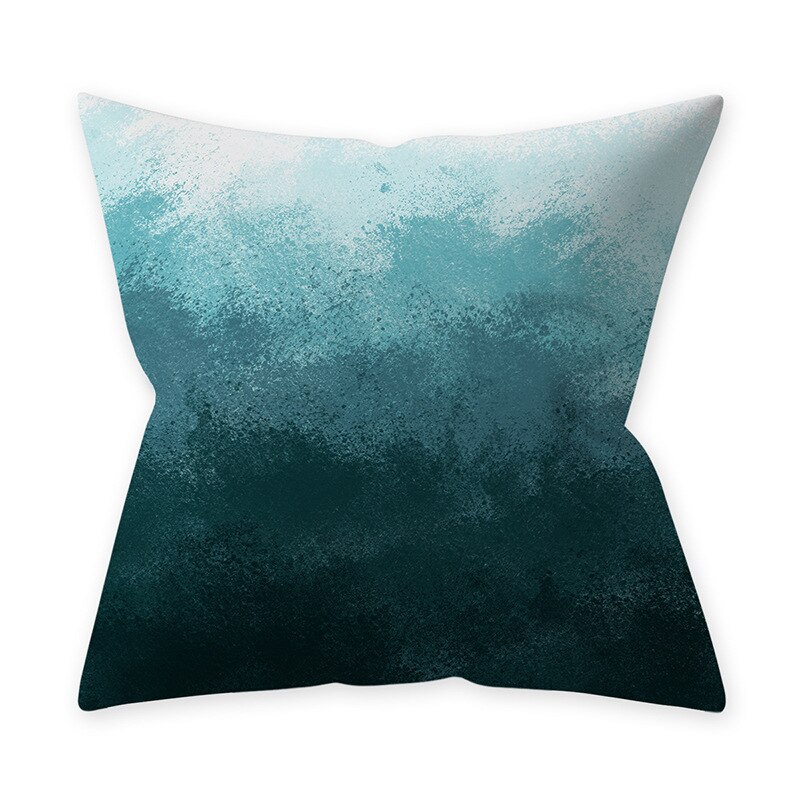 Housse de coussin bleu canard sarcelle 45*45 Cm | Couverture d'oreillers et de canapé, décoration de maison, décor de voiture, bleu canard sarcelle, peau de pêche: J