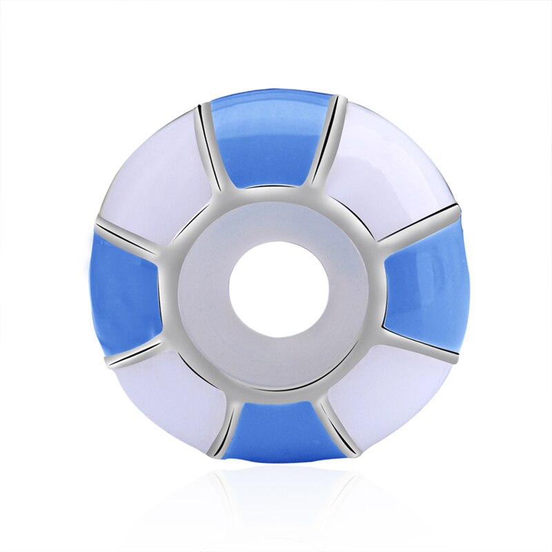 Authentic 925 Sterling Silver Smooth Round Spacer Stopper Beads Fit Original Bracelets For Jewelry making