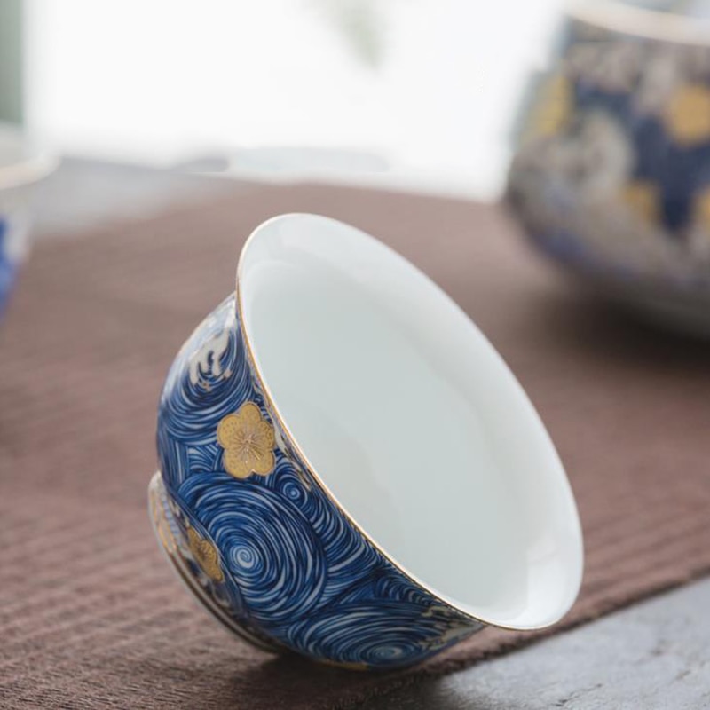 QUANLI Vintage Gaiwan Teeset - Traditionelle Teeterrine Für Kung-Fu Zeremonie 150ml