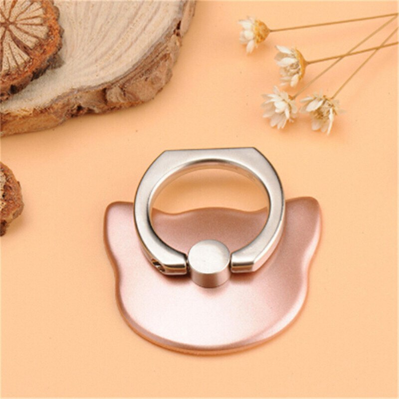 Anel de Dedo do Metal De 360 Graus Para O Telefone Móvel Smartphone Suporte Suporte Suporte Suporte Do Telefone Anel borboleta transparente clara: A7
