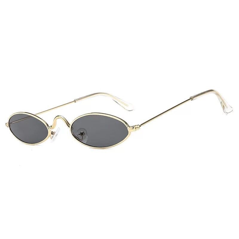 Retro Ronde Zonnebril Voor Vrouwen Mannen Kleine Ovale Aluminium Frame Zomer Stijl Unisex Zonnebril Vrouwelijke Mannelijke Kerstcadeau: Grey