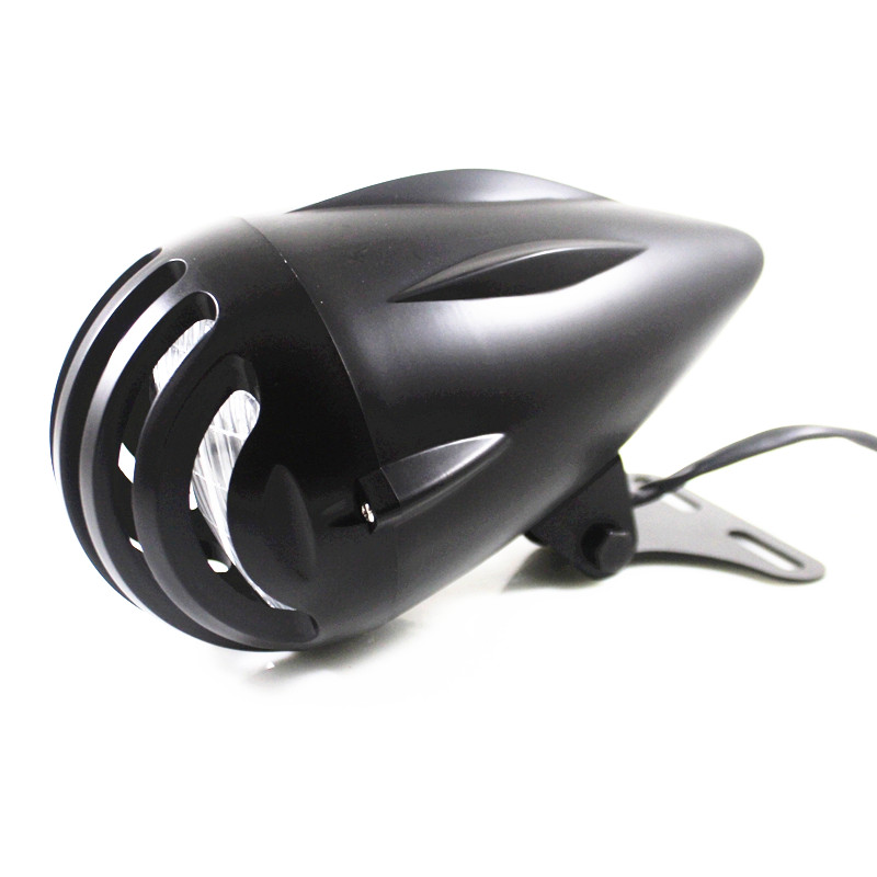 12v Motorcycle Bullet Head Light Headlight Lamp w/Bracket Mount For Harley Dyna Electra Glide Softail Cruiser Offroad