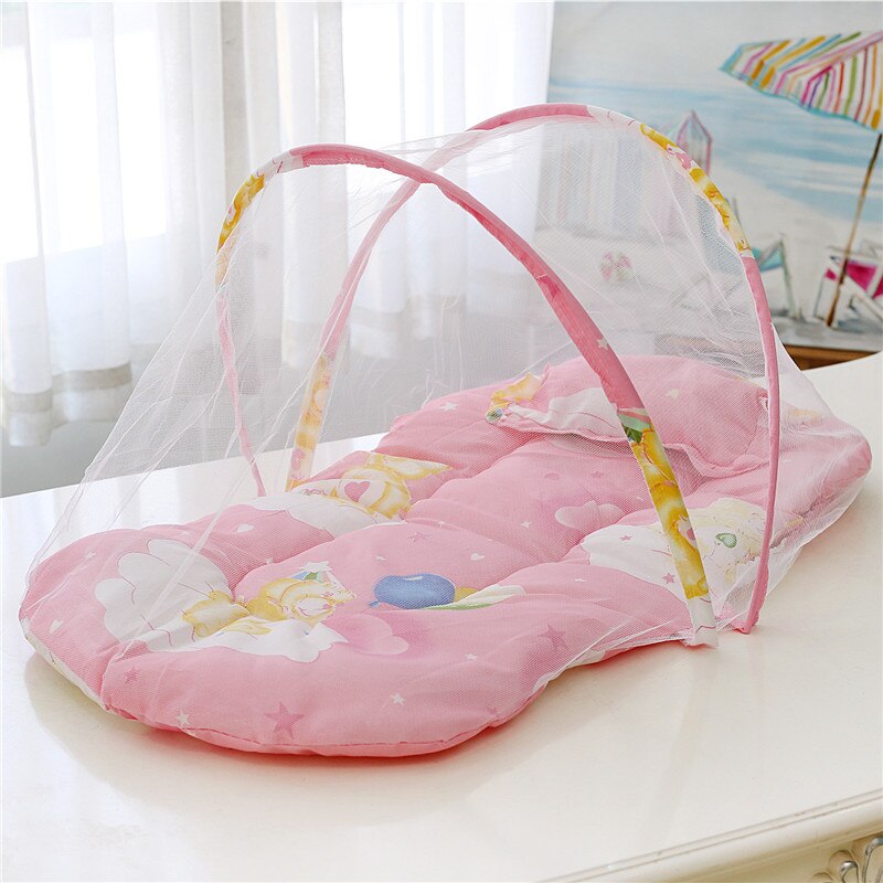 0-24 måneder bærbar sammenklappelig baby seng myggenet polyester nyfødt sove seng rejseseng bomuld baby pude madras