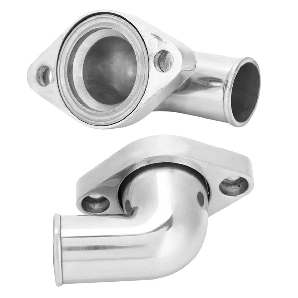 90 Degree Swivel Water Neck SBC BBC Chrome Thermos... Grandado