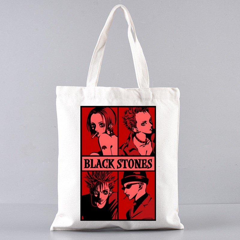 Black Stones NANA Osaki Japanese Anime Tote Set - Women's Spacious Shoulder Bag with Easy Access & Matching Clutch Pouch