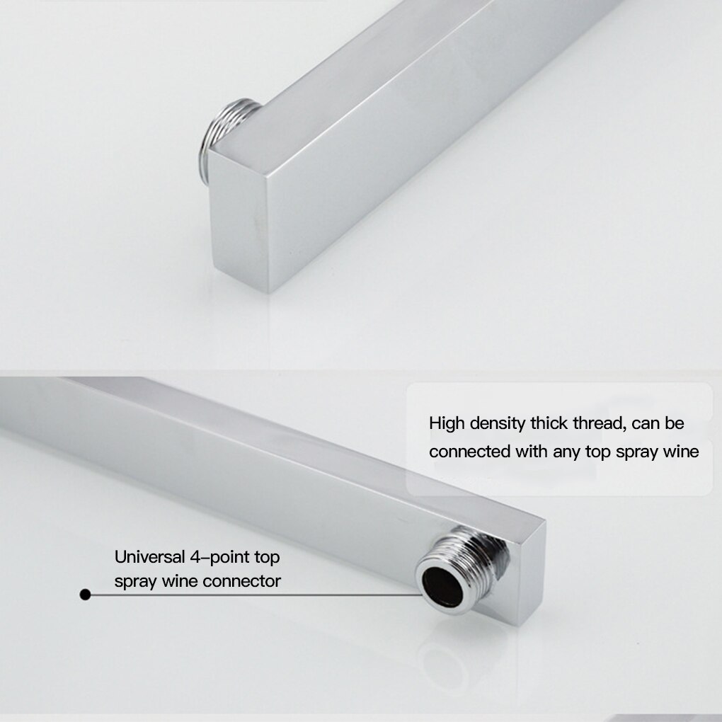 Square Brass Shower Arm Wall Mount Ceiling Shower Bracket Bathroom Bath Extension Pipe