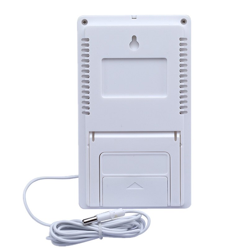 Indoor Outdoor LCD Digital Desktop Temperature Meter Humidity Thermometer Time Clock with External Probe Sensor Cable