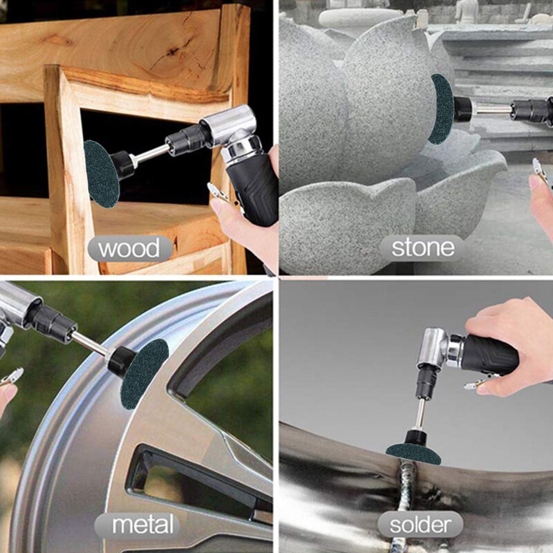 46PCS Sanding Discs Set Roll Lock Surface 3 Colors 50mm Burr Polishing Disc Sandpaper Quick Change Disc for Rotary Tools