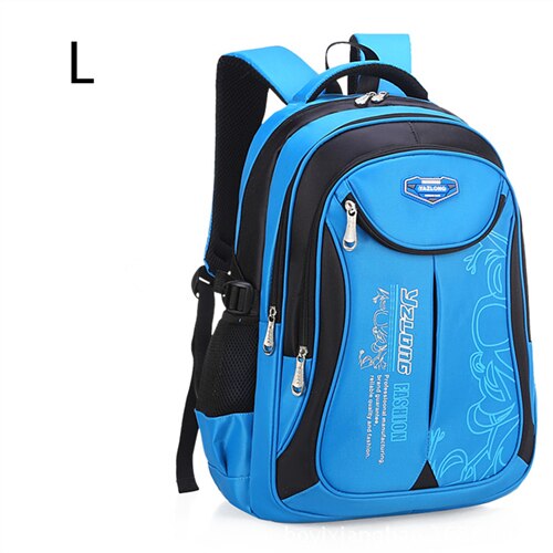Kids Orthopedische Rugzak Primaire Schooltassen Voor Studenten Jongens Meisjes Rugzakken Waterdichte Schooltassen Boekentas Mochila Infantil: L blue black