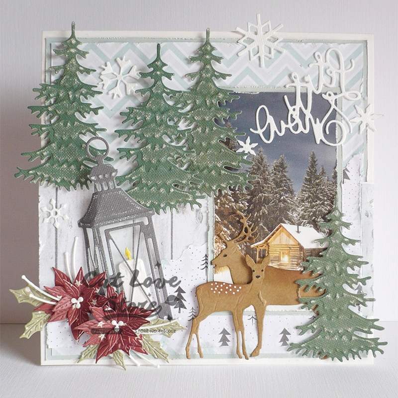 Candle Light Metal Cutting Dies Christmas Stencils For DIY Scrapbooking Paper Card Decorative Craft Embossing Die Cuts