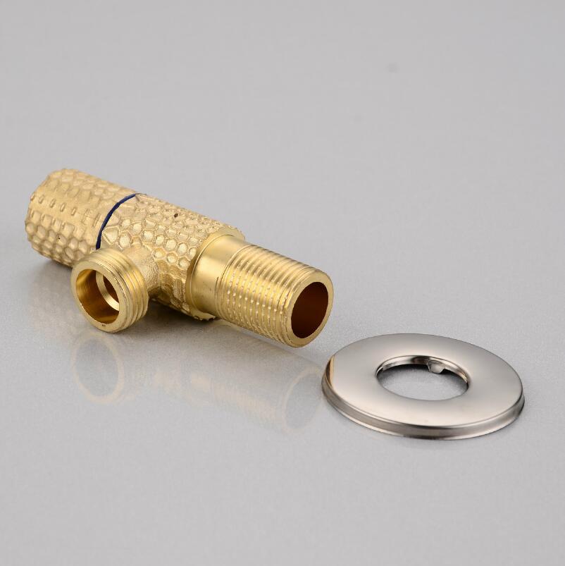 Original Color Brass Triangle Valve, Thickening Water Stop Valve Water Heater Kitchen Bathroom Toilet Angle Valve
