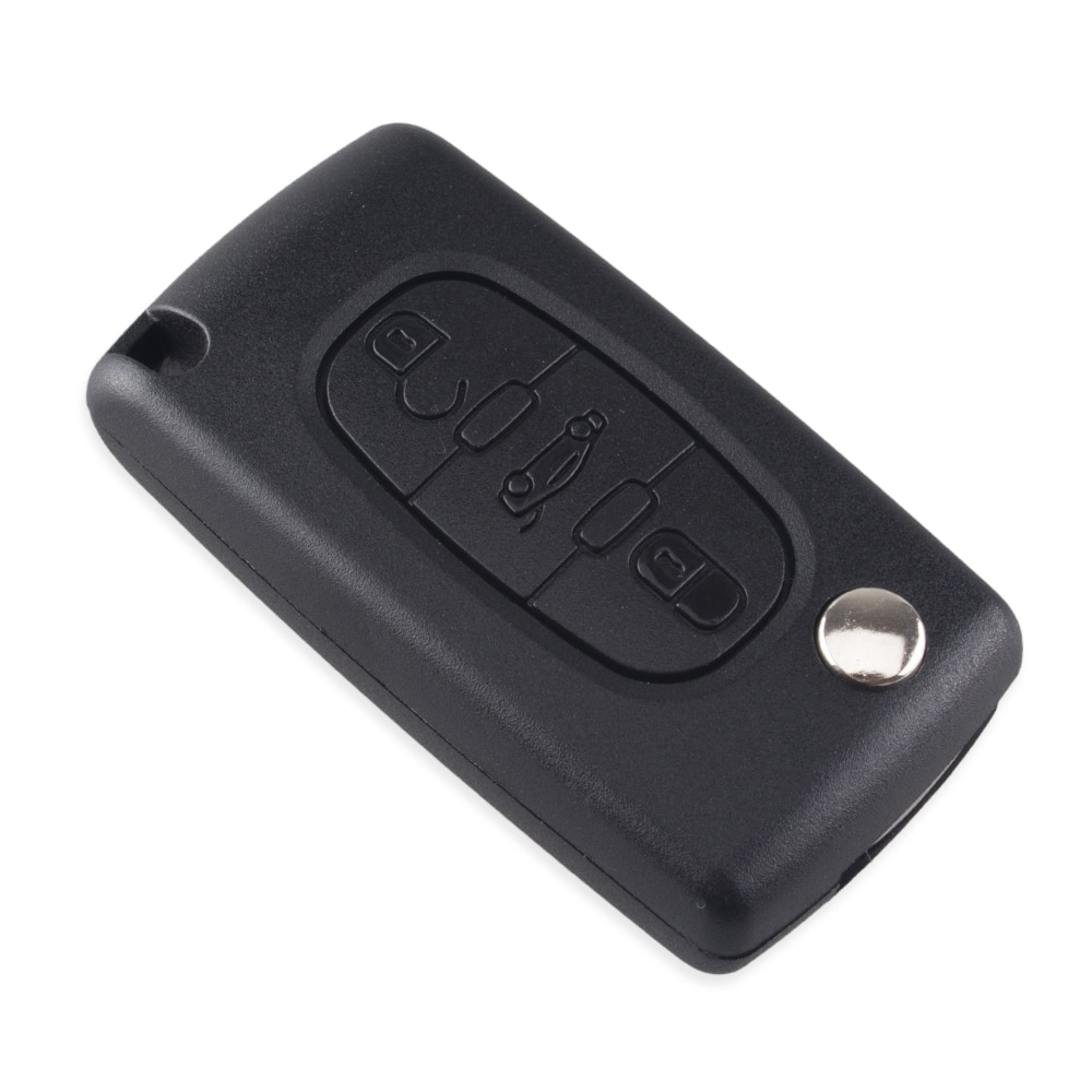 Keyyou 3 knoppen klapsleutelbehuizing voor peugeot 207 307 407 308 607 ce0523