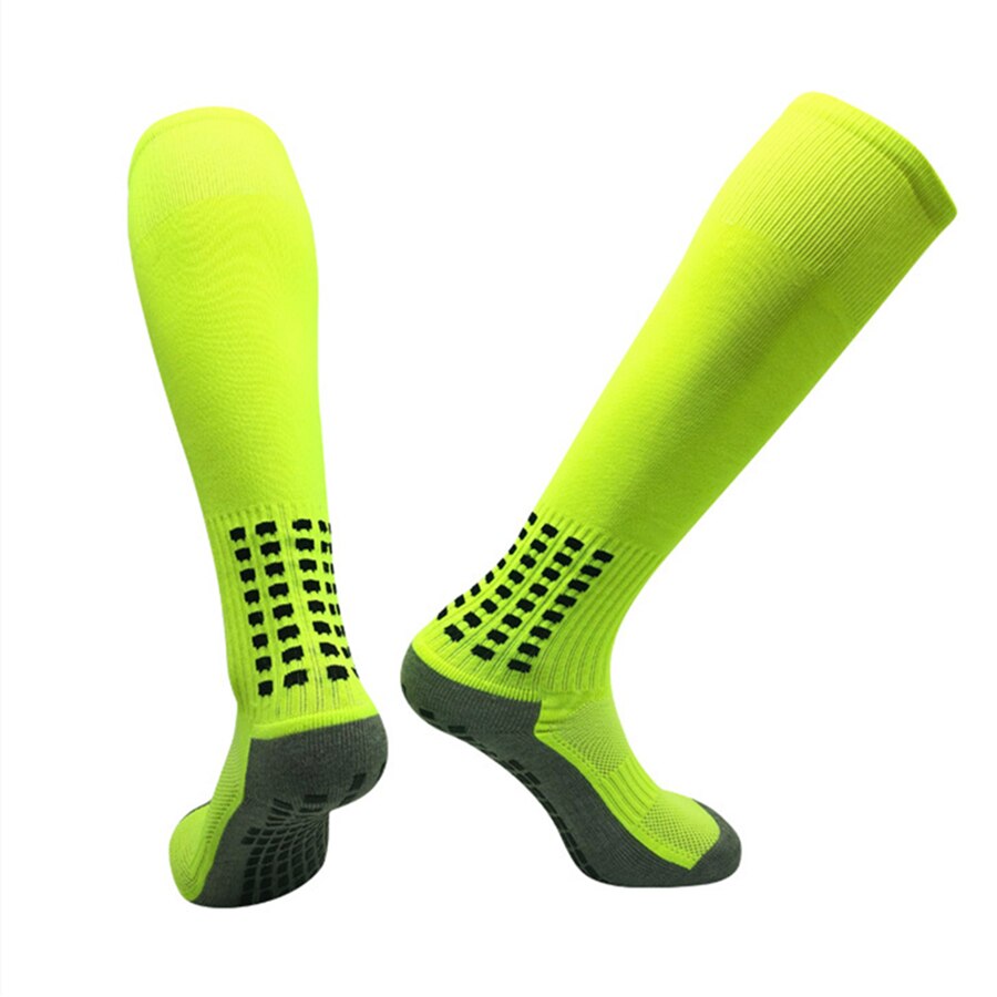 Fodbold sports sokker skridsikker åndbar lang strømpe fodbold kompression cirkulation basketball sokker voksne: Grøn