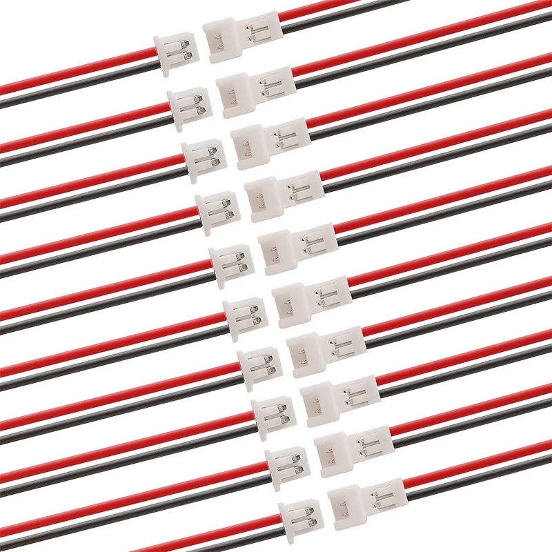 Connecteur de câble JST à 2 broches avec fils de 15CM, 100/50 paires, Jack Micro mâle femelle de 1.25mm