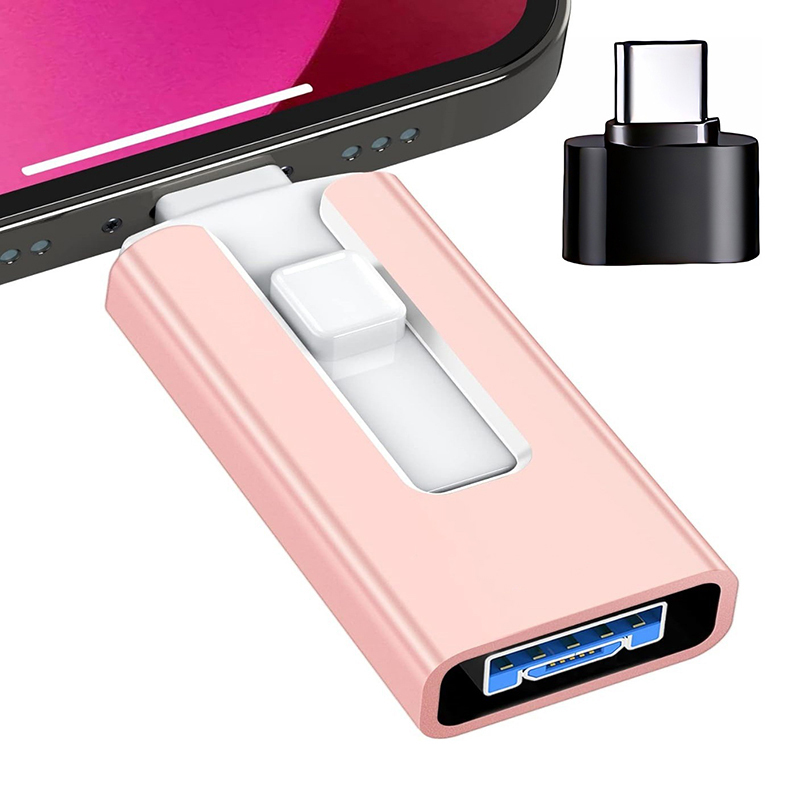 Usb 3.0 -muistitikku 512g 256g 2tb 1tb iphonelle, jossa 4 -in- 1 iphone-liitäntä, mikrotyyppinen pendrive iphonelle 7/8/11/12/13:lle ja ipadille: Vaihtoehto 22 / Vaihtoehto 5