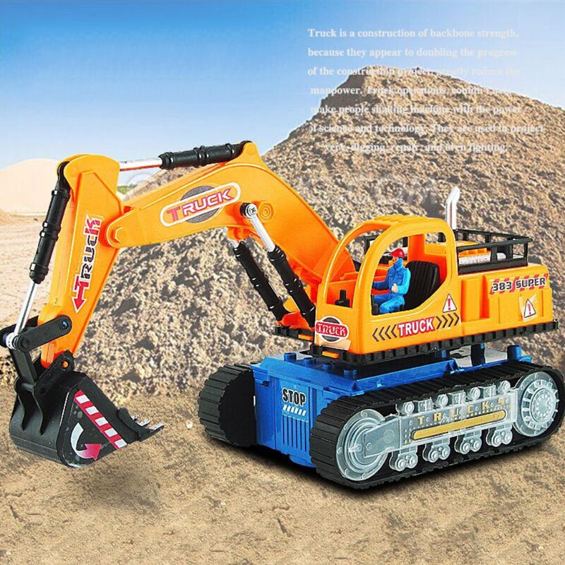 Electric Truck Flashing LED Light Music Excavator Universal Wheel Car Vehicles