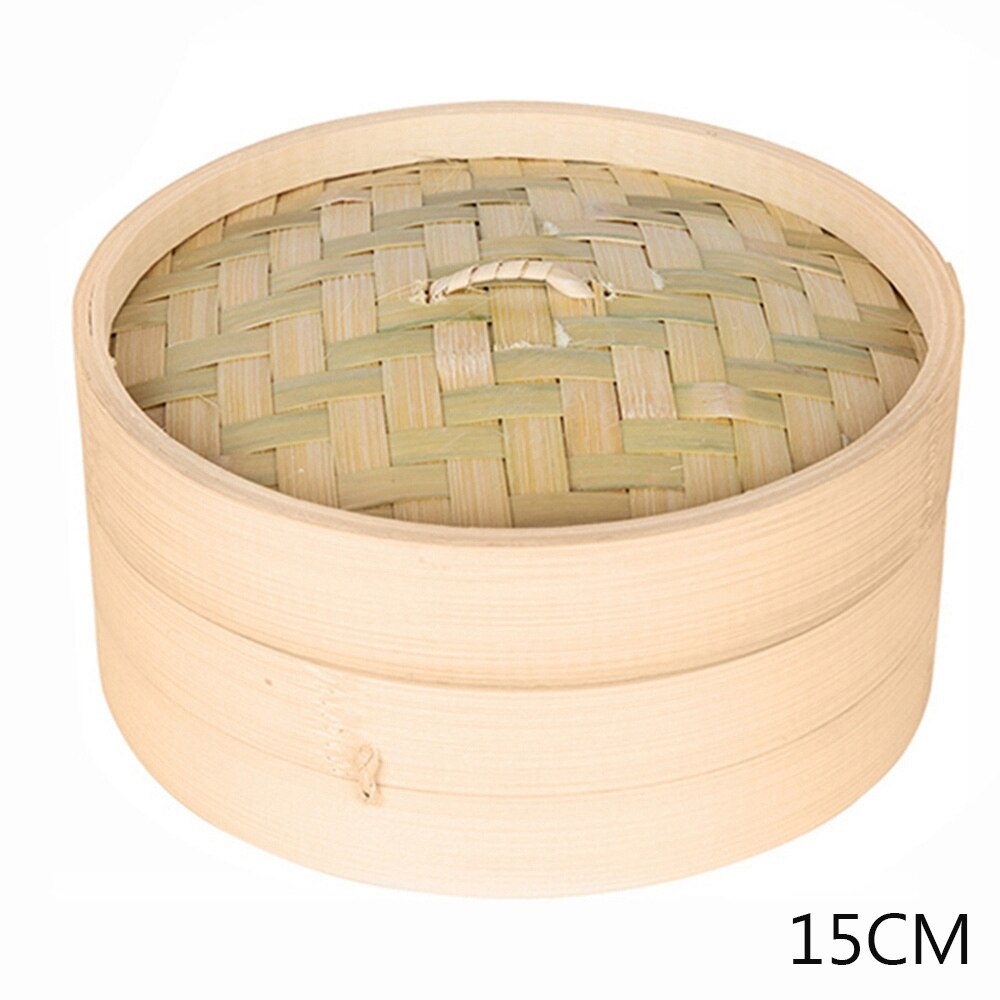 Kinesiska klimpar bambu ångkokare 10/15/20cm med lock dimsum: 2