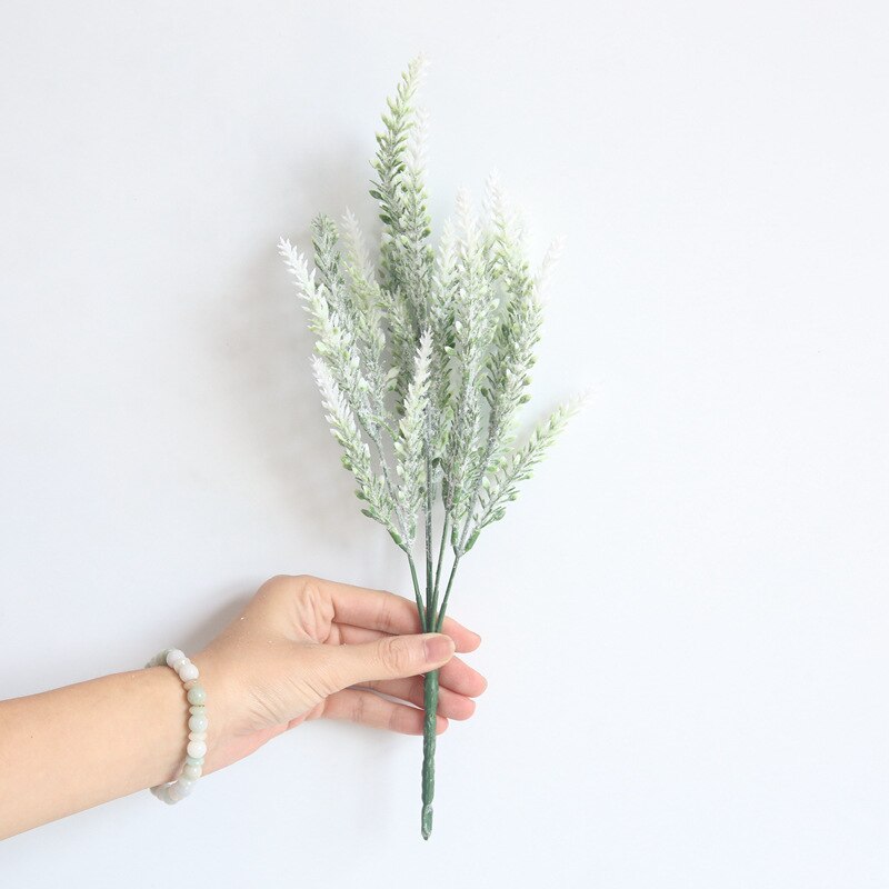 1 stk / romantisk provence dekoration lavendel blomst silke kunstige blomster korn dekorativ simulering af vandplanter: 5