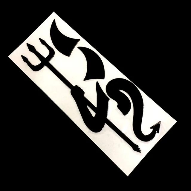 Persönlichkeit Auto Aufkleber Lustige 3D Kleiner Teufel Dämon Styling Universal- Auto Emblem Logo PVC Aufkleber Dekoration DIY Accesso: Schwarz