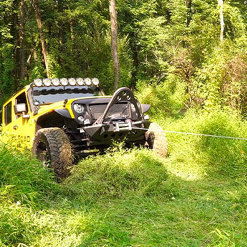 Black 1/4"*50ft Synthetic Winch Rope, ATV Winch Line,Kevlar Winch Cable,Warn Winch Rope 6mm