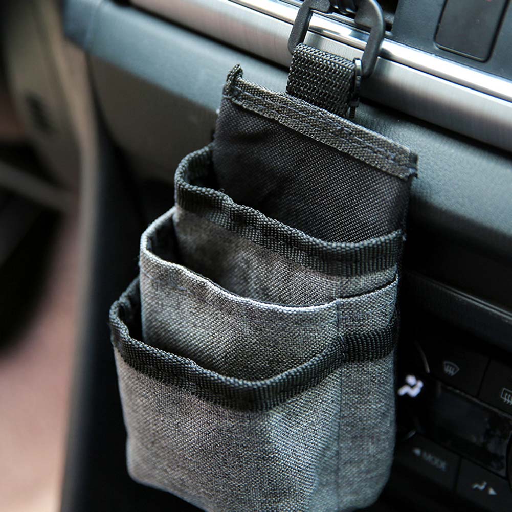 Bil lomme ventilation mobiltelefon taske bil opbevaring taske lille opbevaring organisator lomme poser til bil tilbehør