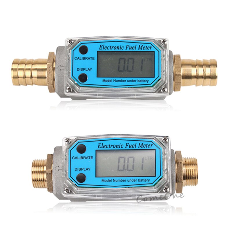 Digital Flowmeter K24 Electronic Liquid Turbine Meter Electronic Diesel Flowmeter 1.5 Inches Fuel Oil Flow Meter 40-280 L/min