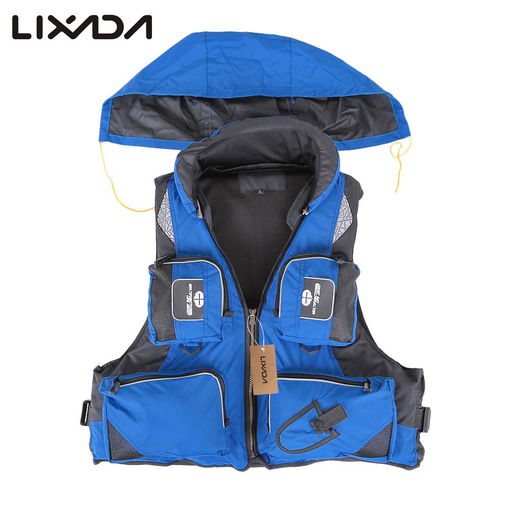 Lixada Adult Polyester Swimming Life Jacket Vest Fisihng Vest Drifting Boating Survival Fishing Safety Jacket Water Sports Wear