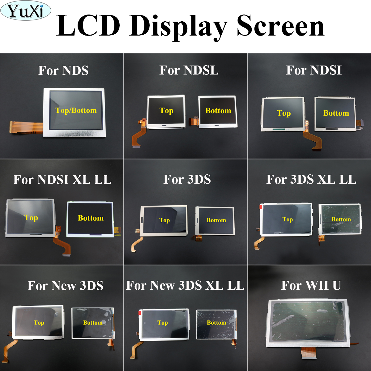 Pantalla LCD superior inferior para Nintendo DS Lite NDS NDSL NDSi nueva pieza de repuesto para consola de juegos 3DS LL XL, 1 ud.
