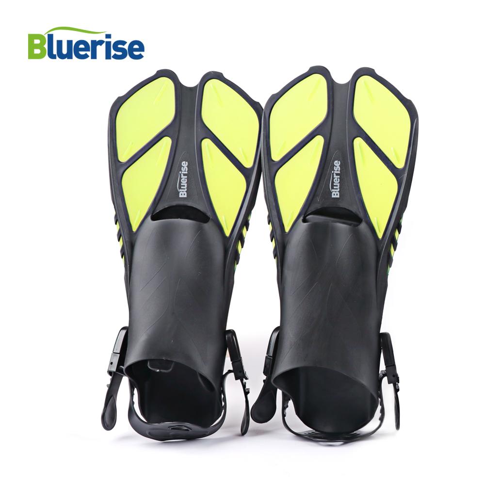 BR BLUERISE Flippers Water Sport Swimming Fins Snorkel Neoprene Anti-slip Swim Shoe Scuba Swimming Diving Fins For Adults