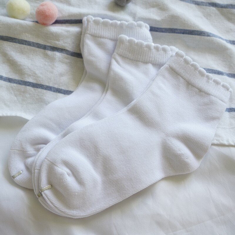 5 par/partia jesienno-zimowa miękka bawełna dziewczyny białe skarpetki szkolne słodkie dzieci kwiatowy księżniczka różowa sukienka skarpetki: biały / 8-10years